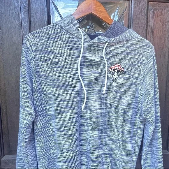 Dikotomy Pullover Hoodie Size M Melting Mushroom Navy & White - Picture 8 of 10